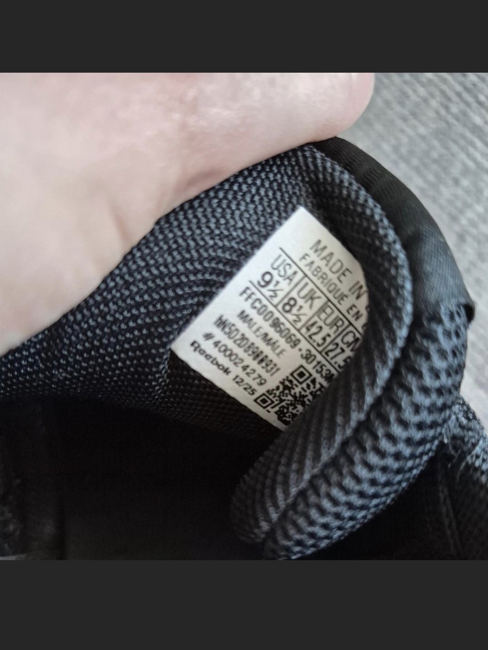 Reebok Black & White Athletic Sneakers - Picture 5 of 6